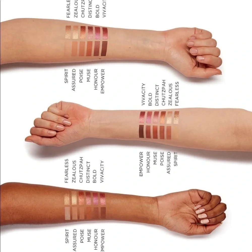 Illamasqua Unveiled Artistry Palette 12 Shade Eyeshadow Matte Metallic Nude Pink